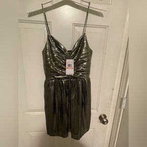 Michael kors gold mini dress
